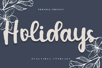 Holidays Typeface font