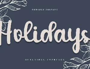 Holidays Typeface font