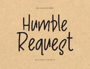 Humble Request font