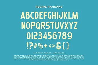 Recipe Pancake font