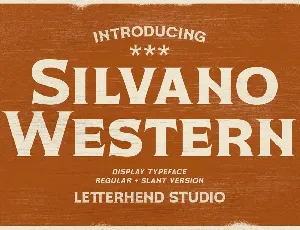 Silvano Western font