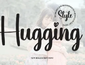 Hugging Script font