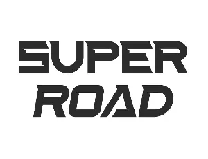 Super Road Demo font