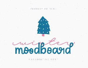 winter moodboard font