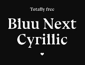 Bluu Next Cyrillic font