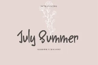 July Summer font