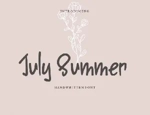 July Summer font