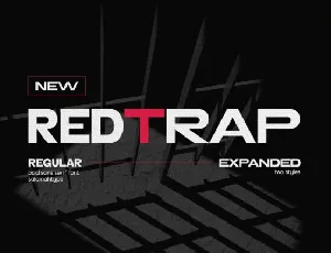 Redtrap – Expanded Bold font
