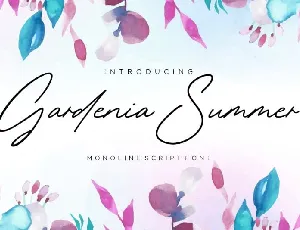 Gardenia Summer Monoline font