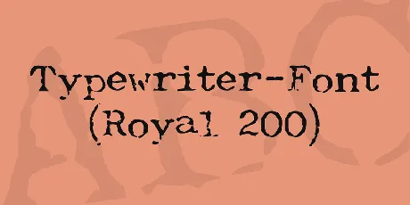 Typewriter-Font (Royal 200)