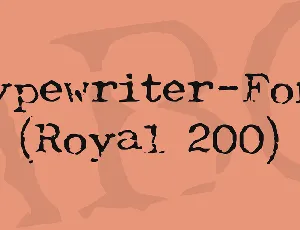 Typewriter-Font (Royal 200)