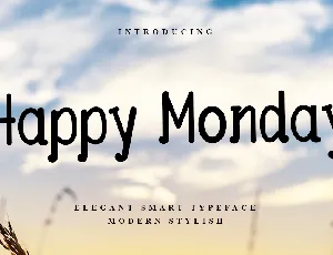 Happy Monday font