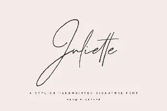 Juliette Handwritten Signature font