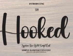 Hooked Script font