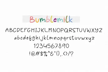 Bumblemilk Demo font