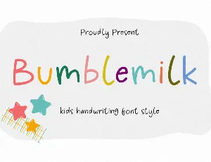 Bumblemilk Demo font