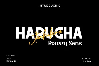 Harugha Jhanifera Rousty font