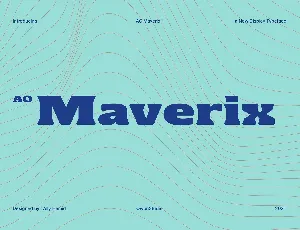 AO Maverix font
