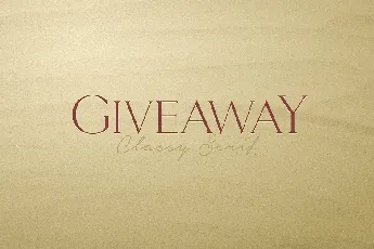 Giveaway font