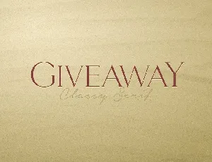 Giveaway font