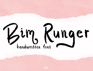 Bim Runger Demo font