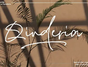 Qinderia Signature font