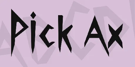 Pick Ax font