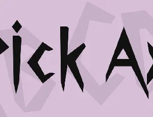 Pick Ax font