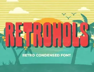 Retrohols Display font