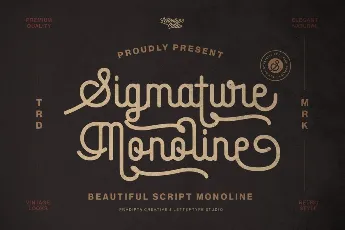 Sigmature Monoline DEMO font