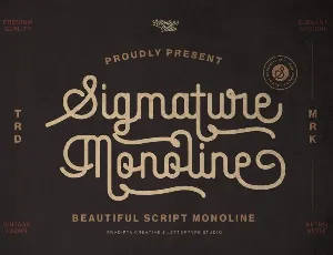 Sigmature Monoline DEMO font