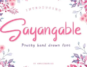 Sayangable font