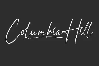 Columbia Hill Demo font