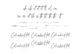 Columbia Hill Demo font