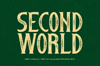 Second World Demo font