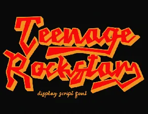 Teenage Rockstar Demo font