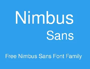 Nimbus Sans Family font