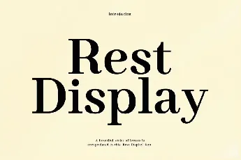 Rest Display font