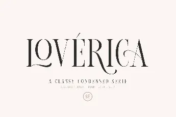 Loverica Classy Condensed Serif font