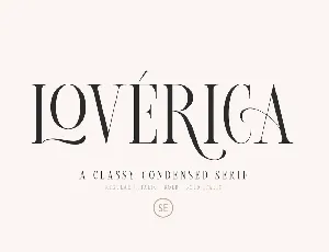 Loverica Classy Condensed Serif font