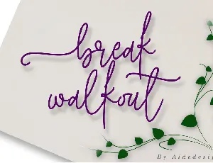 break walkout font