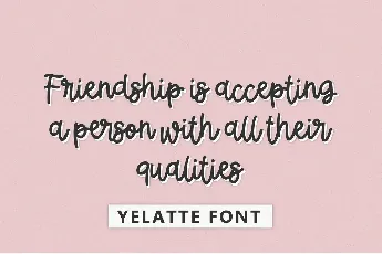 Yelatte font