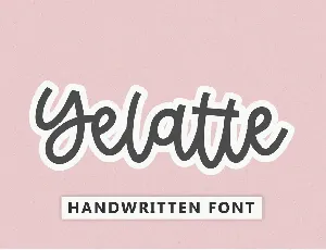 Yelatte font