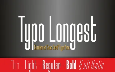 Typo-Longest font