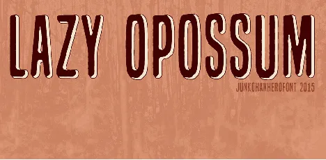 Lazy Opossum font