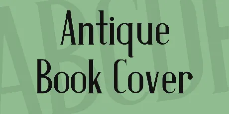 Antique Book Cover font