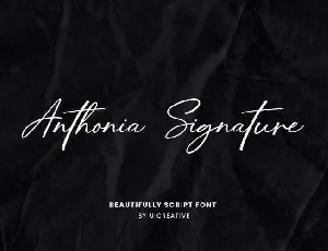 Anthonia Signature font