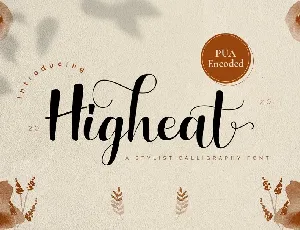 Higheat Stylish Calligraphy font