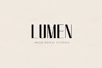 LUMEN Display Headline Typeface font