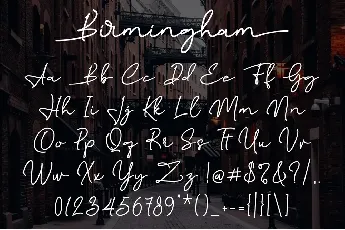 Birmingham Signature font